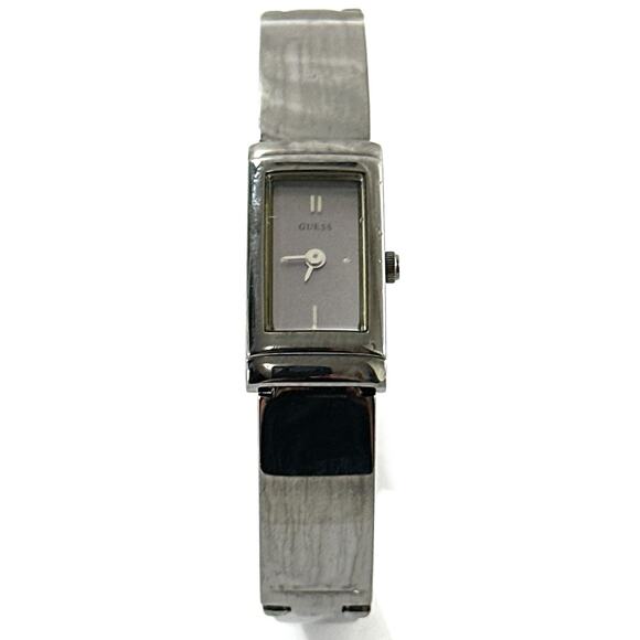 Guess Women’s Stainless Steel Cuff Bangle Watch Rectangular Gray Dial 17045514 - Picture 1 of 6